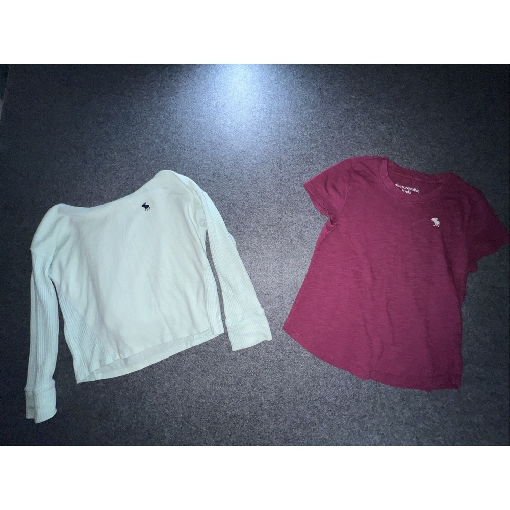 Abercrombie Kids Girls Tops Bundle Mint Green Hoodie & Short Sleeve T 5-6 Years